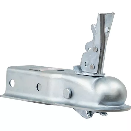 0091060Z - Straight Tongue Coupler - 2 Inch Ball, 2-1/2 Inch Channel, 300 Pound Tongue Weight, Zinc Plated