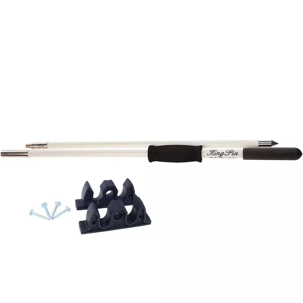 10' King Pin Anchor Pole - 2-Piece - White
