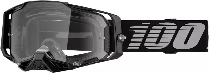 100% ARMEGA Motocross Goggles with Black Clear Lens – Model 50004-00030