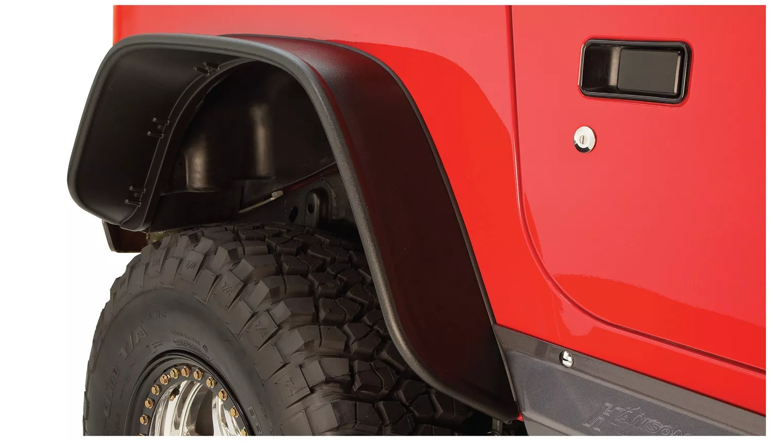 10056-07 - Fender Flares Flat Style 2Pc Rear - 1997-2006 Jeep Wrangler