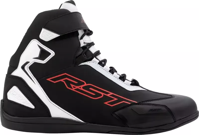 103053RED-42 Rst Sabre Moto Shoe Ce Boot Black / White / Red Sz 9