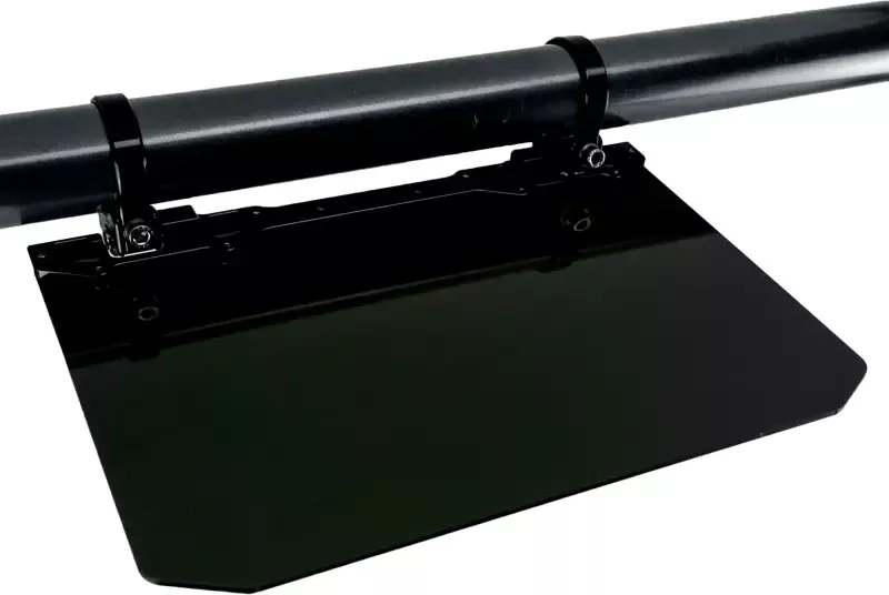 12 Inch Narrow Mount Sun Visor Solid Black Shield Plus