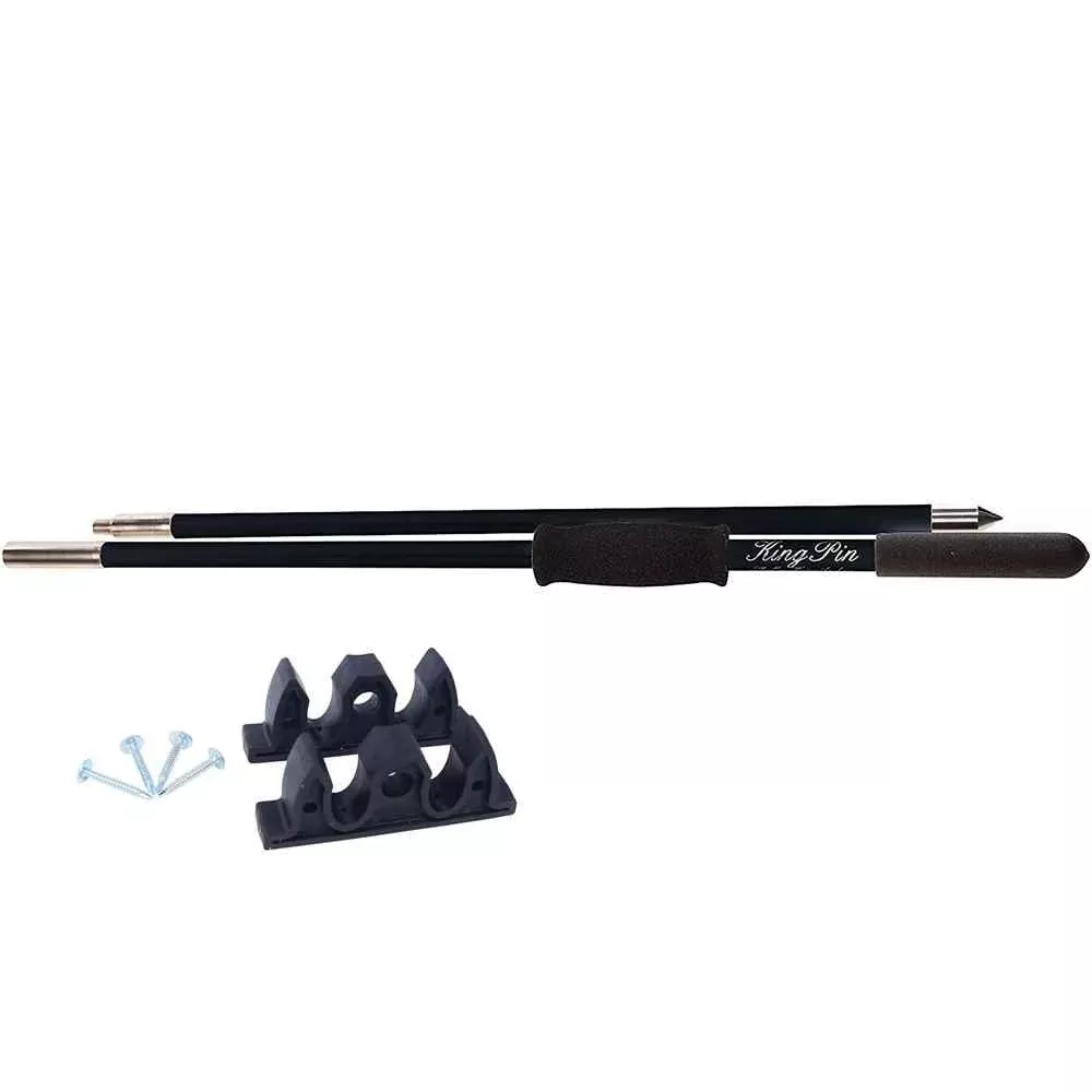 12' King Pin Anchor Pole - 2-Piece - Black
