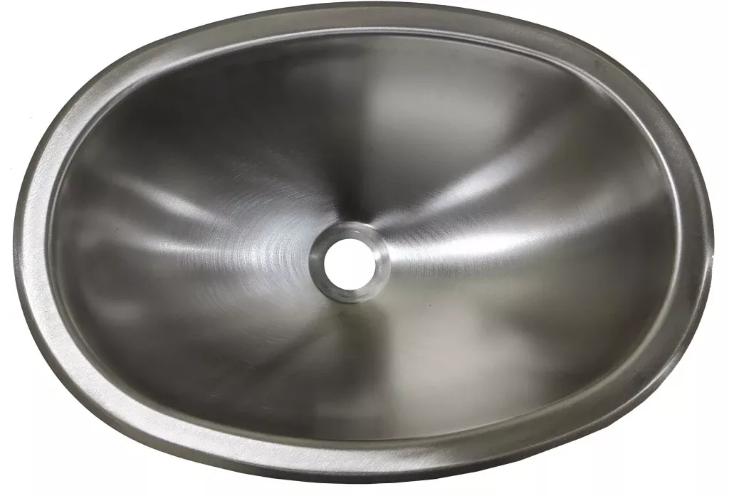 12” x 17” x 7” Oval Stainless Steel Sink for RVs and Boats