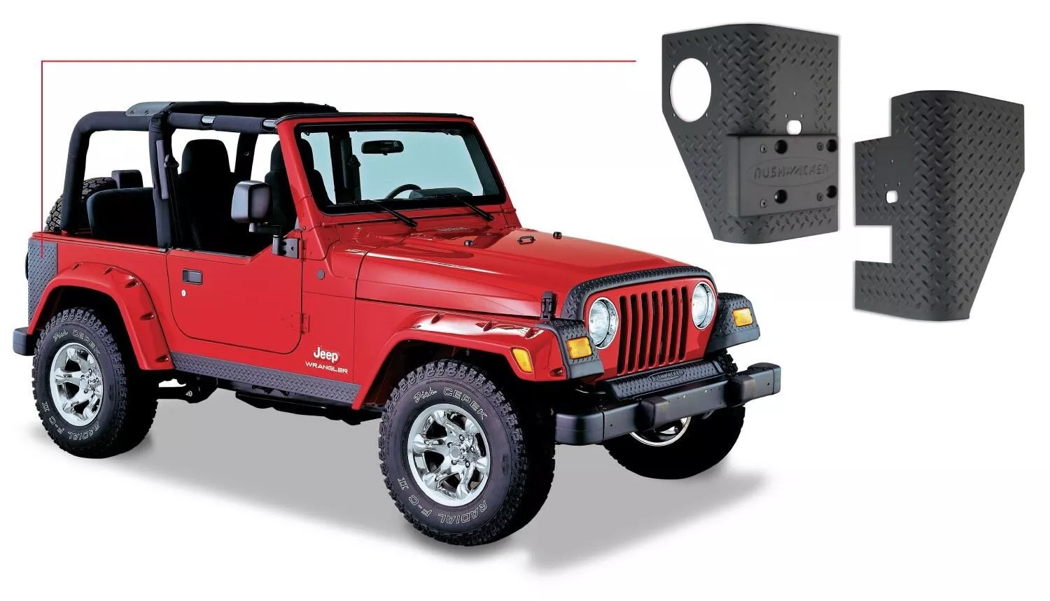 14001 - Trail Armor Rear Corner - 1997-2006 Jeep Wrangler