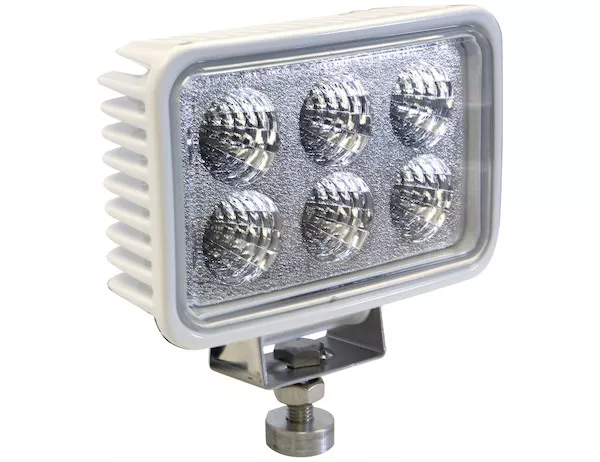 1493118 - 4 Inch by 6 Inch Rectangular LED Clear Flood Light with White Housing