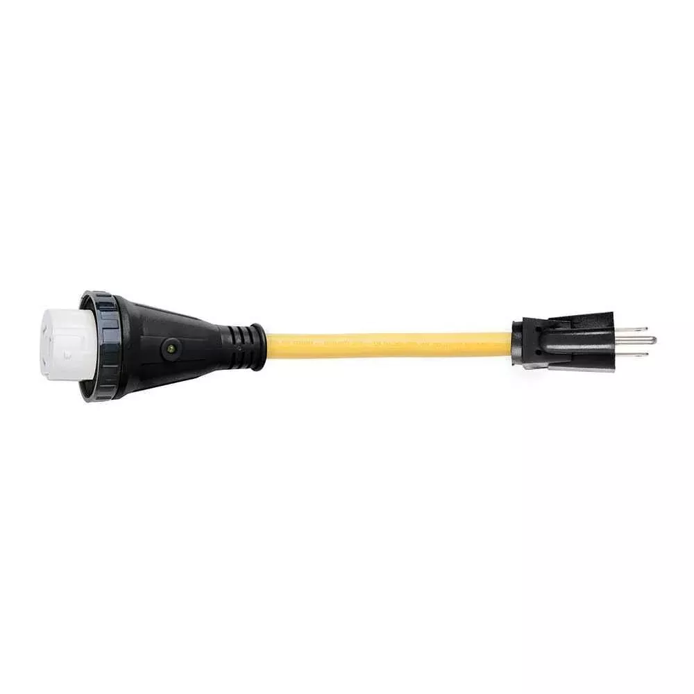15 Amp Male to 50 Amp Female Pigtail Adapter, 3-Pronged