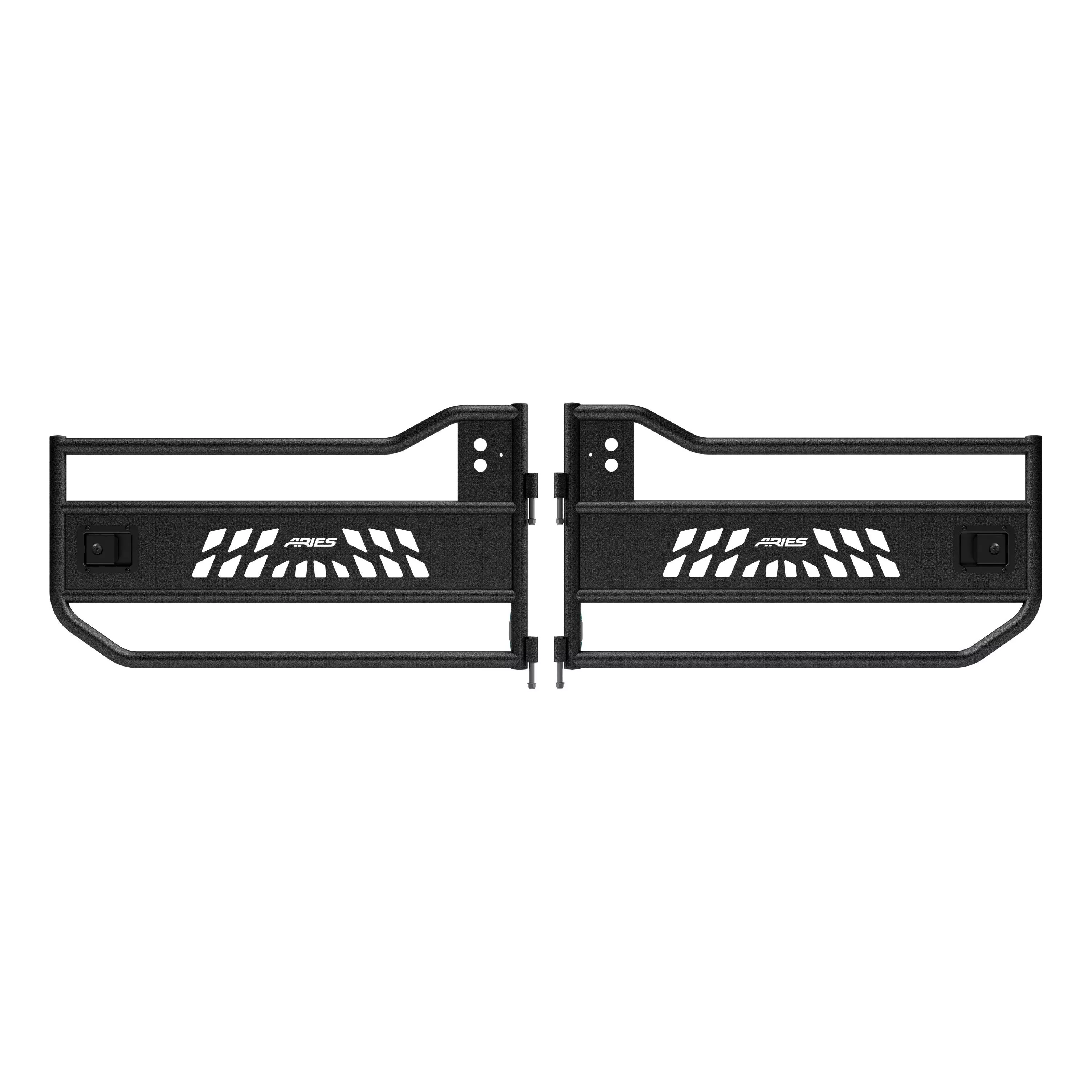 1500200 - Black Aluminum Front Tube Half Doors, Fits Select Jeep Wrangler JL, Gladiator - 2020-2025 Jeep Gladiator, 2018-2025 Jeep Wrangler