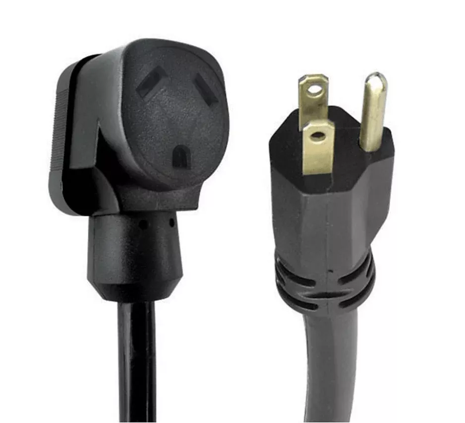 15M/30F Amp Power Cord Adapter - 12"