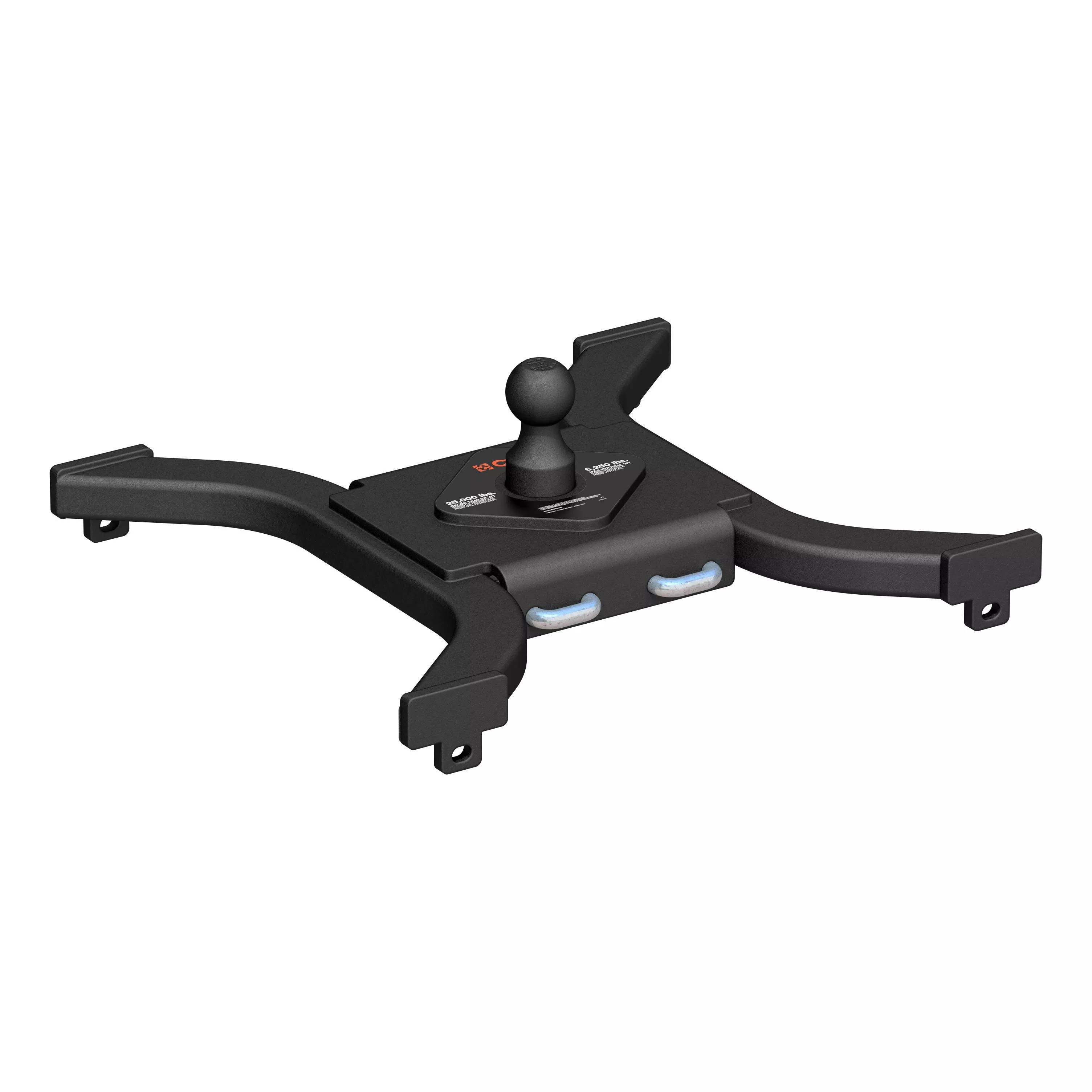 16085 - Spyder 5th Wheel to Gooseneck Adapter Hitch, Fits Industry-Standard Rails, 25,000 lbs, 2-5/16-Inch Ball
