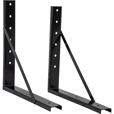 1701016 - 24x24 Inch Welded Black Formed Steel Mounting Brackets