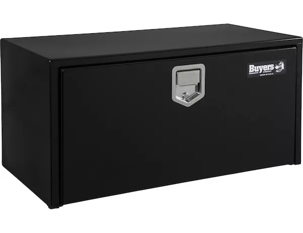 1702100 - 18x18x24 Inch Black Steel Underbody Truck Box With Paddle Latch