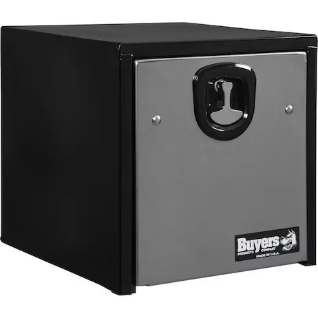 1702965 - 18X18X18 Inch Black Steel Truck Box With Stainless Steel Door