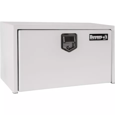 1703203 - 14x16x30 Inch White Steel Underbody Truck Box with Paddle Latch