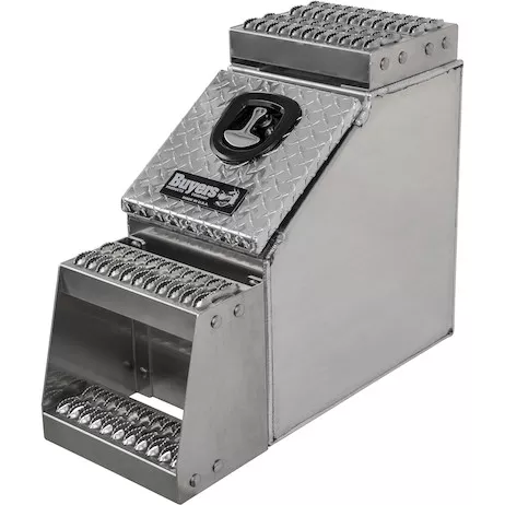 1705181 - 24x28x18 Inch Heavy Duty Diamond Tread Aluminum Step Box