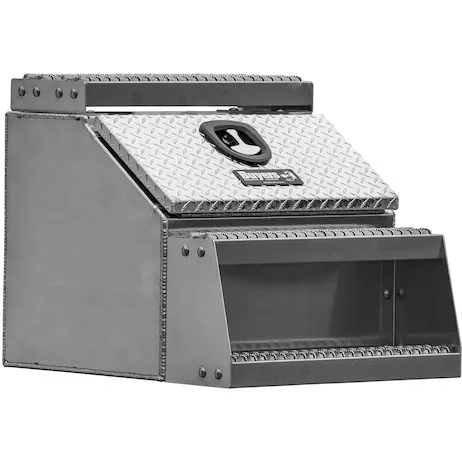 1705182 - 24x28x24 Inch Heavy Duty Diamond Tread Aluminum Step Box