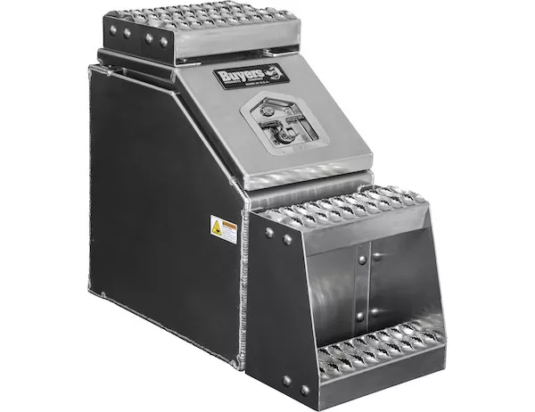 1705280 - Heavy Duty Smooth Aluminum WideOpen™ Step Boxes for Semi Trucks - 12 Inch Width