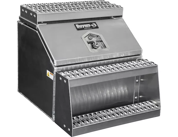 1705282 - Heavy Duty Smooth Aluminum WideOpen™ Step Boxes for Semi Trucks - 24 Inch Width