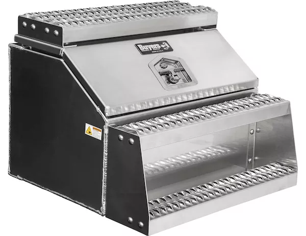 1705283 - Heavy Duty Smooth Aluminum WideOpen™ Step Boxes for Semi Trucks - 30 Inch Width