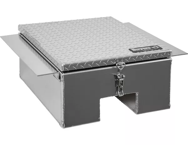 1705381 - 12x24x22 Inch Diamond Tread Aluminum In-Frame Truck Tool Box with Notched Bottom
