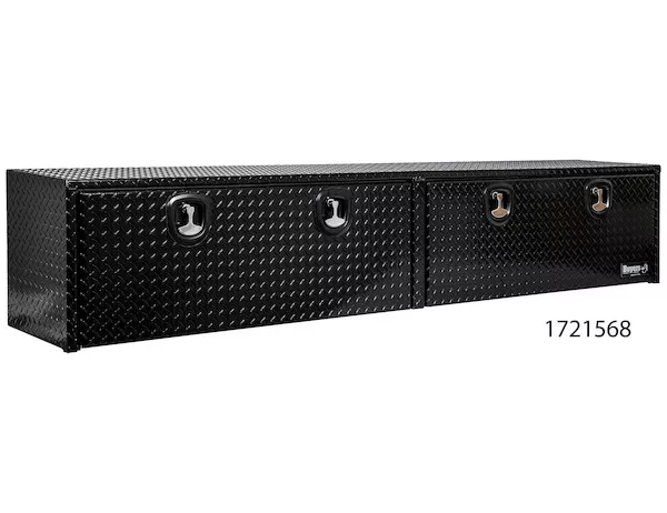 1721551 - 16x13x72 Inch Gloss Black Diamond Tread Aluminum Topsider Truck Box