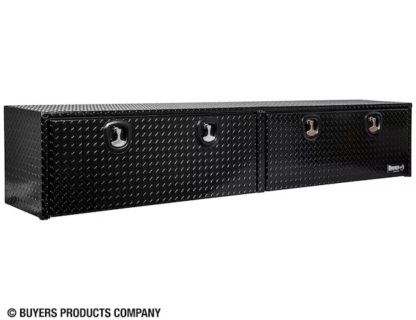 1721561 - 16x13x96 Inch Gloss Black Diamond Tread Aluminum Topsider Truck Box