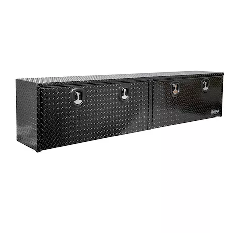 1721568 - 18x16x96 Inch Gloss Black Diamond Tread Aluminum Topsider Truck Box