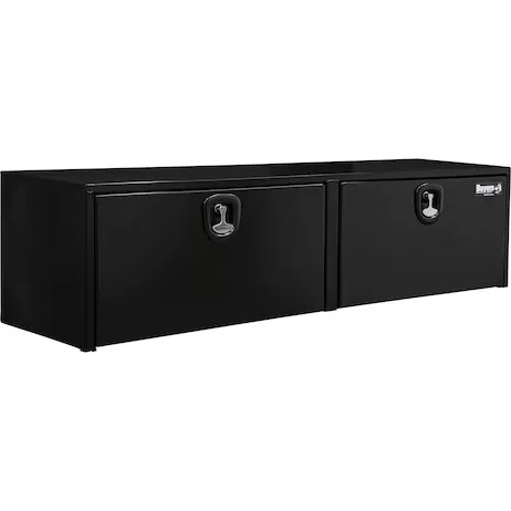1732320 - 18x18x72 Inch Black Steel Underbody Truck Box With 3-Point Latch
