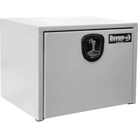 1732400 - 18x18x24 Inch White Steel Underbody Truck Box With 3-Point Latch
