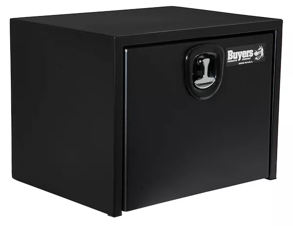 1732505 - 18x18x36 Inch Textured Matte Black Steel Underbody Truck Box with 3-Point Latch
