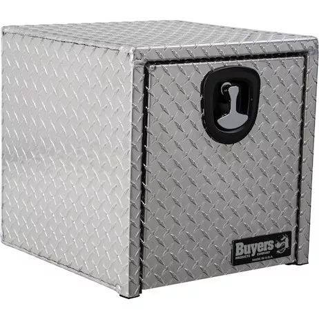 1735101 - 18x18x18 Inch Diamond Tread Aluminum Underbody Truck Box with 3-Pt. Latch