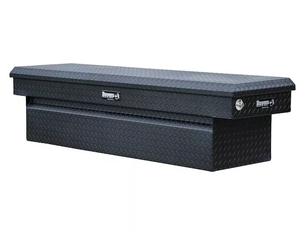1739415 - 23x20x71 Inch Textured Matte Black Diamond Tread Aluminum Crossover Truck Tool Box