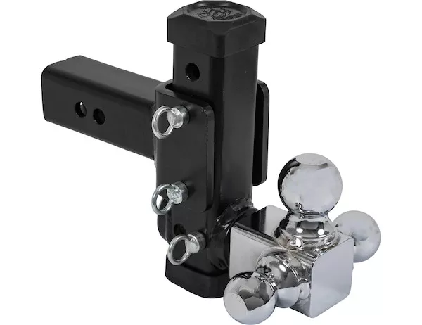 1802500 - Adjustable Tri-Ball Hitch with Rotating Towing Balls for 2-1/2 Inch Hitch Receivers