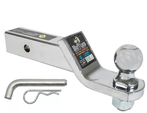 1803306 - 2 Inch Chrome Ball Mount Kit With 2 Inch Shank And 2 Inch Drop-Cotter Pin Hitch