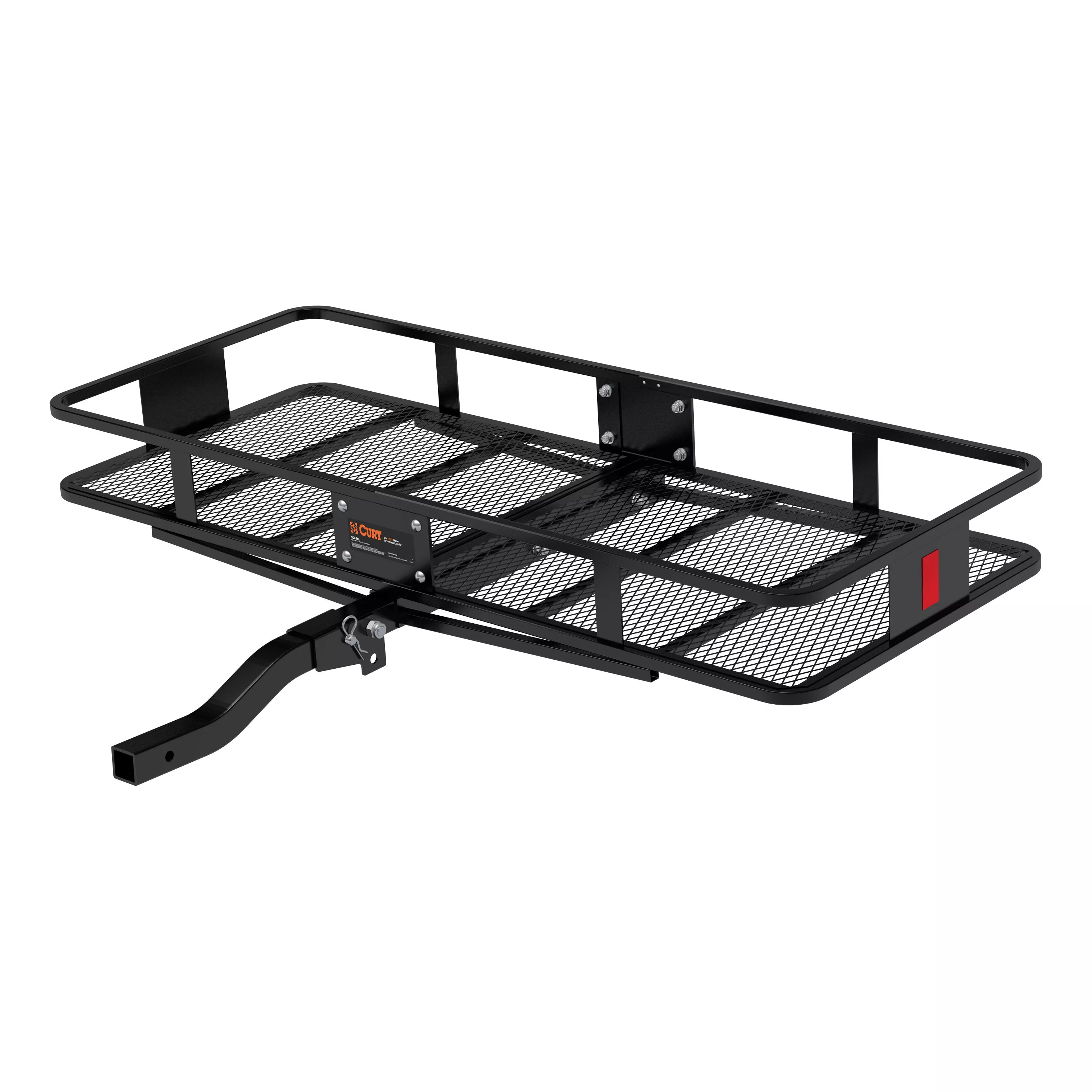 18153 - 60 x 24-Inch Basket Hitch Cargo Carrier, 500 lbs Capacity, Black Steel, 2-In Folding Shank