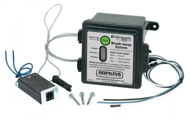 20099 Hopkins MFG Trailer Breakaway System Kit For 1-2 Axle Capacity