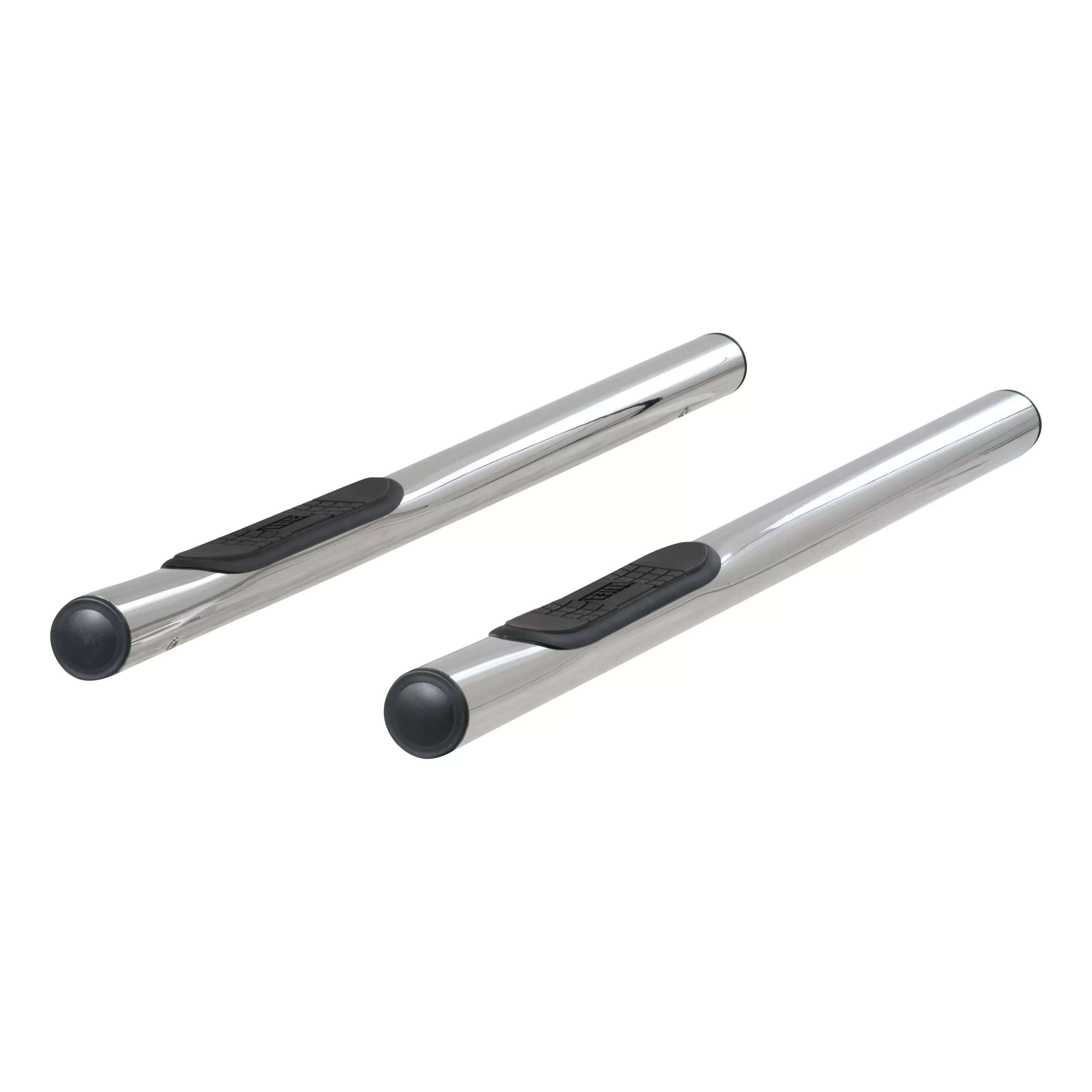 202001-2 - 3-Inch Round Polished Stainless Steel Nerf Bars, No-Drill, Fits Select Toyota Tacoma - 1997-2004 Toyota Tacoma