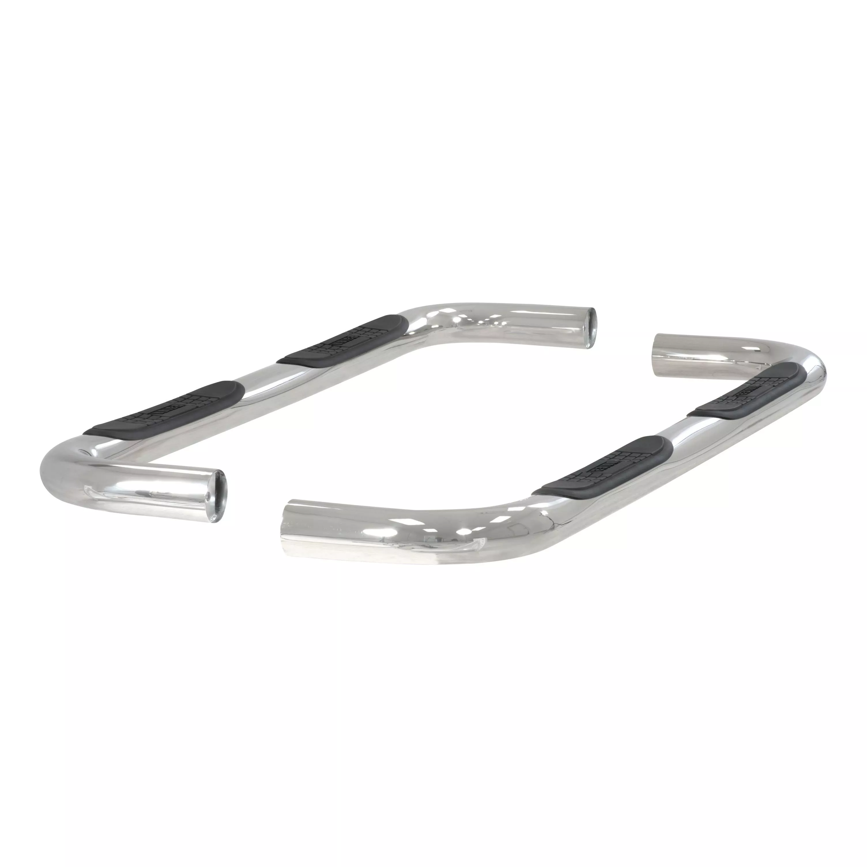 202003-2 - 3-Inch Round Polished Stainless Steel Nerf Bars, No-Drill, Fits Select Toyota Tundra - 2000-2006 Toyota Tundra
