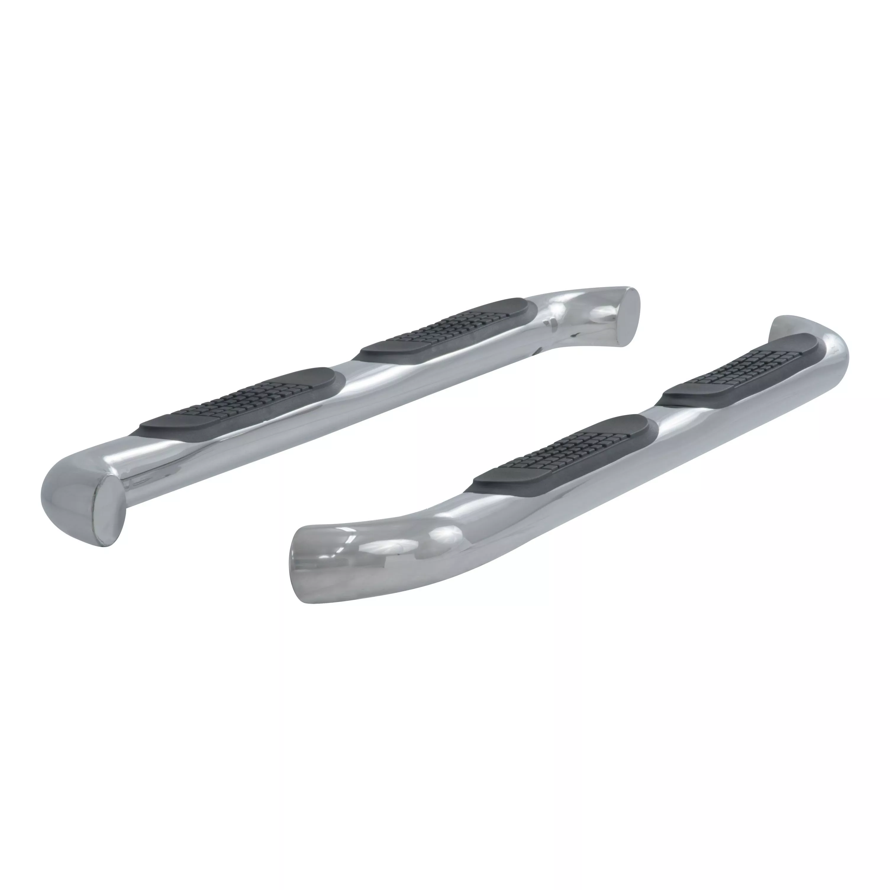 202008-2 - 3-Inch Round Polished Stainless Steel Nerf Bars, No-Drill, Fits Select Toyota Tacoma - 2005-2023 Toyota Tacoma