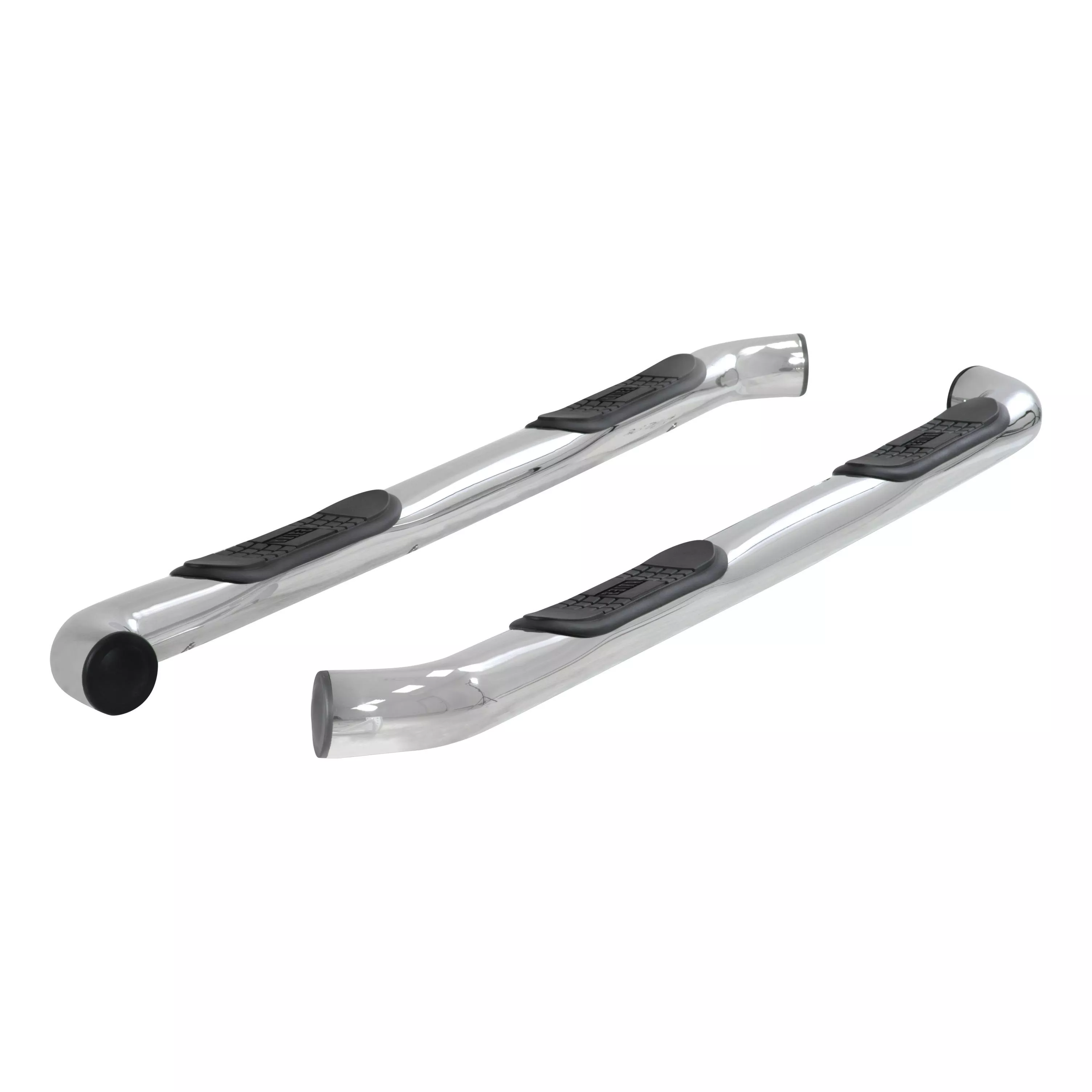202012-2 - 3-Inch Round Polished Stainless Steel Nerf Bars, No-Drill, Fits Select Toyota Tundra - 2007-2021 Toyota Tundra