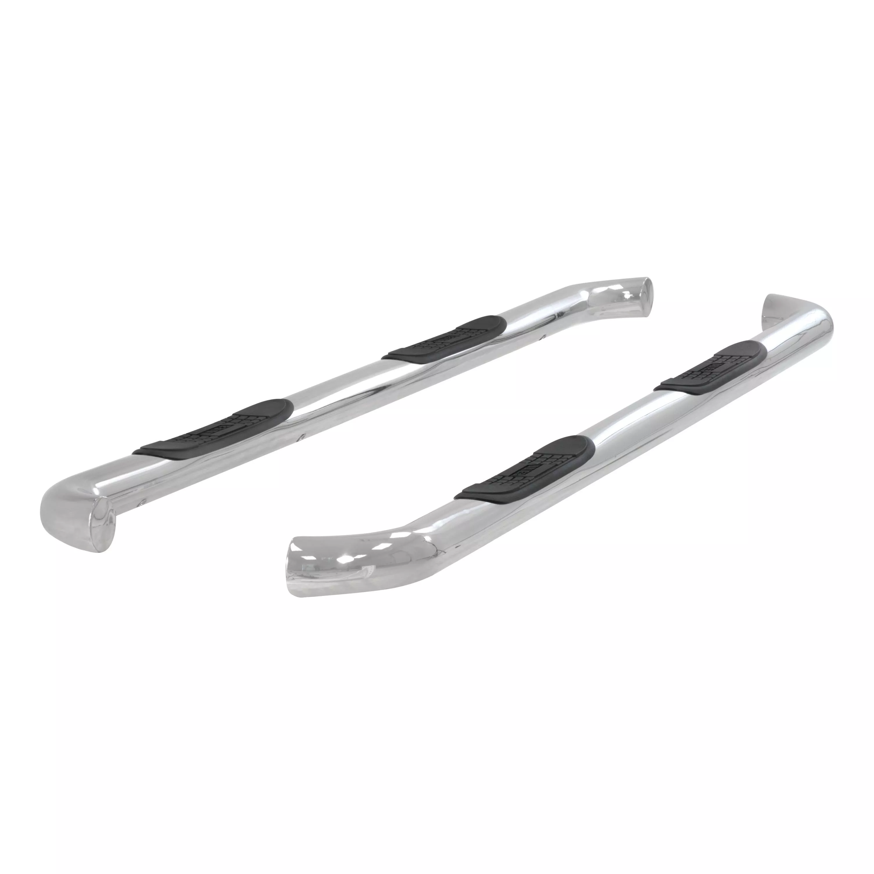 202013-2 - 3-Inch Round Polished Stainless Steel Nerf Bars, No-Drill, Fits Select Toyota Tundra - 2007-2021 Toyota Tundra