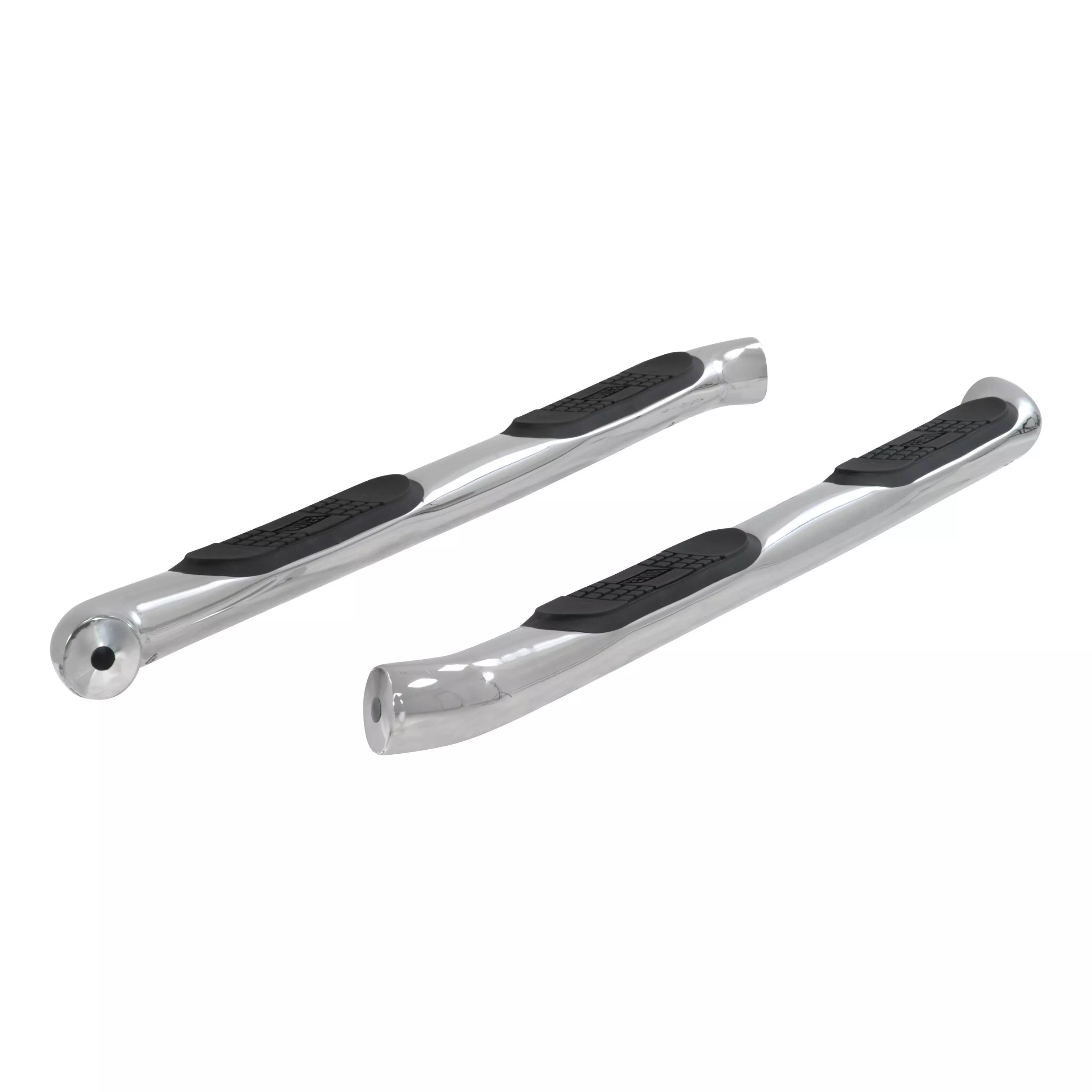 202019-2 - 3-Inch Round Polished Stainless Steel Nerf Bars, No-Drill, Fits Select Toyota Highlander - 2014-2021 Toyota Highlander