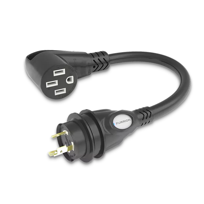 2021123900 - Pigtail Adapter - 50A Connector to 30A Plug, Black #FP5230R-SB