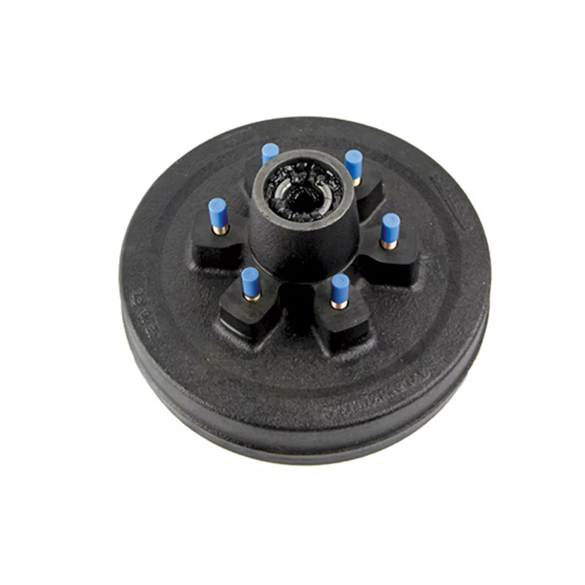 2024029083 - 12-1/4" Standard Threaded Brake Hub Assembly with Races & Wheel Studs - 10,000-lb. Axles, 8 on 6-1/2" Bolt Pattern, 5/8" Stud Size