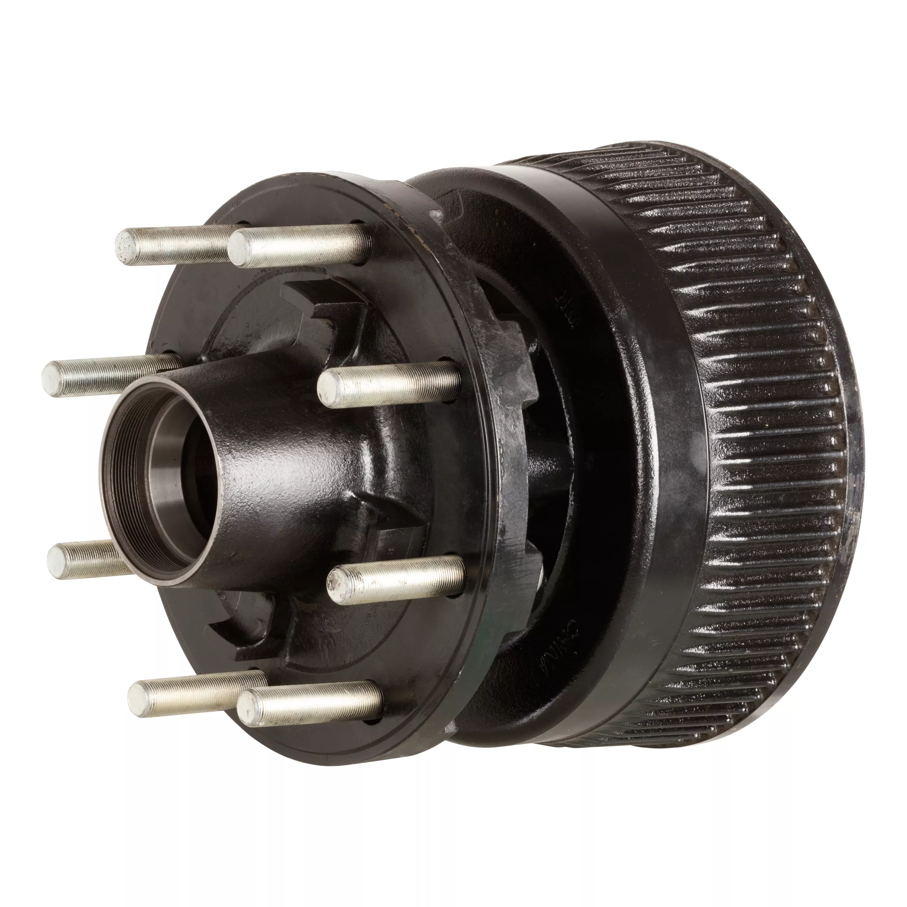 2024029090 - 12-1/4" Standard Threaded Brake Hub Assembly with Races & Wheel Studs - 16,000-lb. Axles, 8 on 275 mm Bolt Pattern, M22 Stud Size