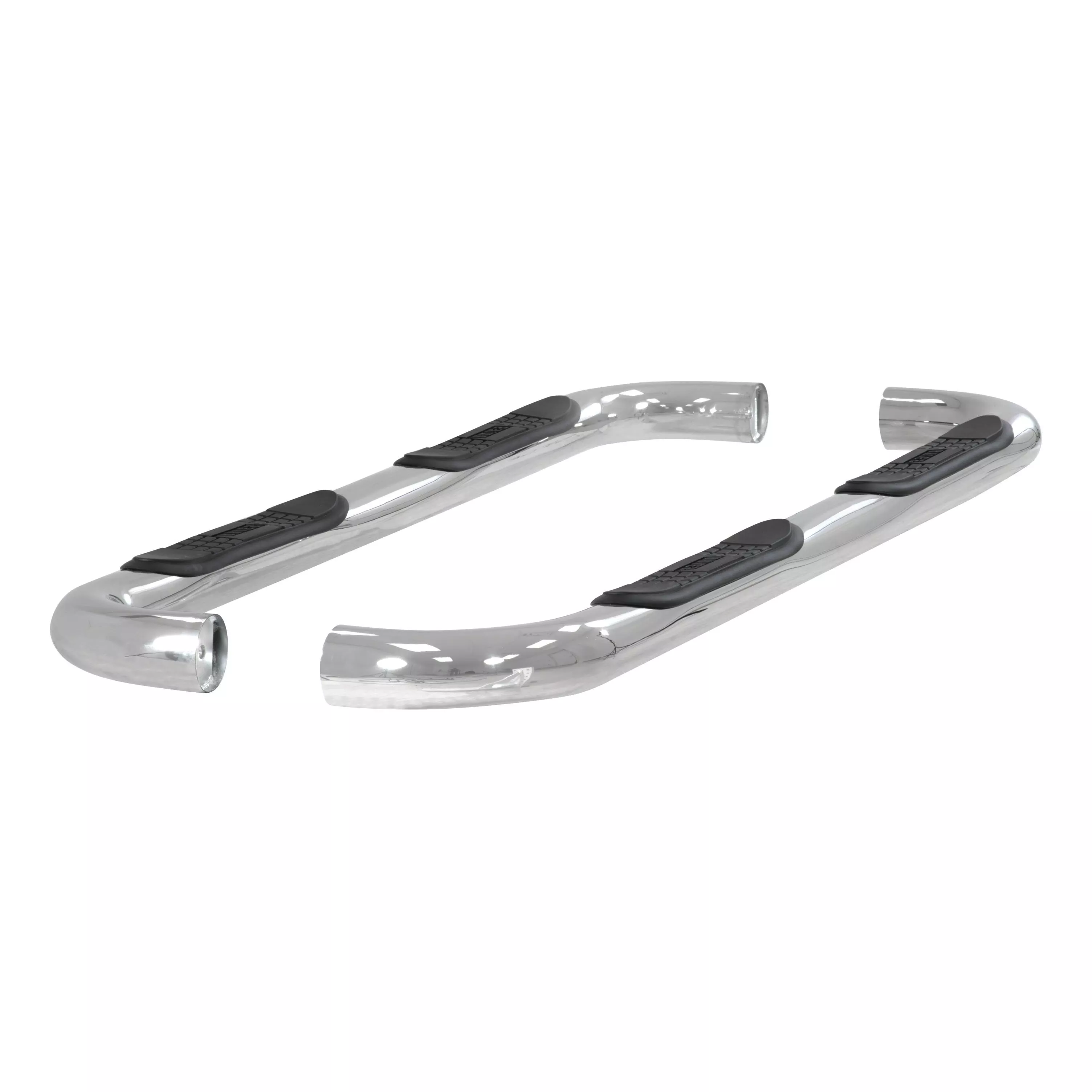 203008-2 - 3-Inch Round Polished Stainless Steel Nerf Bars, No-Drill, Fits Select Ford F-150 - 2004 Ford F-150 Heritage, 1997-2003 Ford F-150