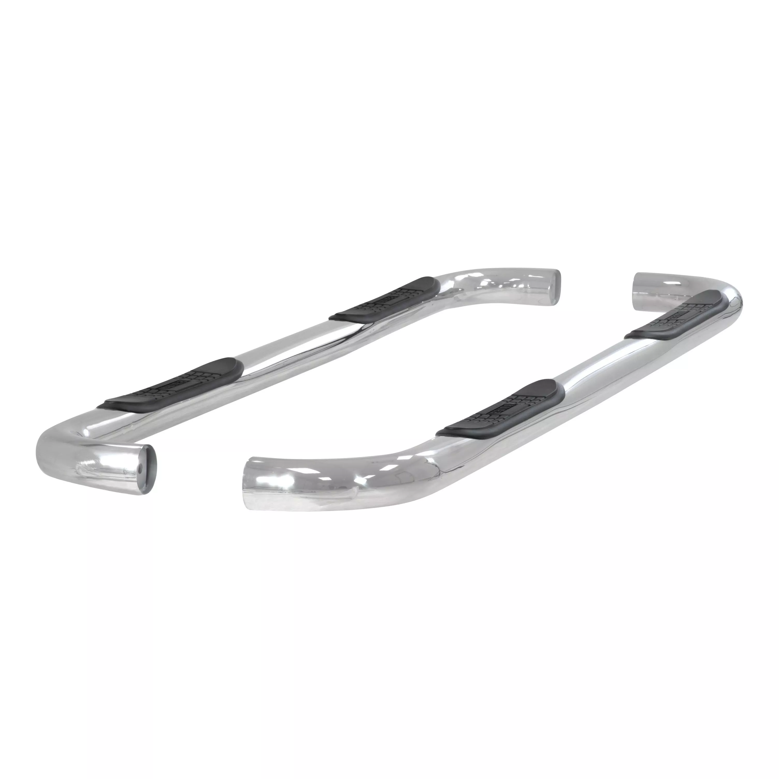 203009-2 - 3-Inch Round Polished Stainless Steel Nerf Bars, No-Drill, Fits Select Ford F-150 - 2001-2003 Ford F-150