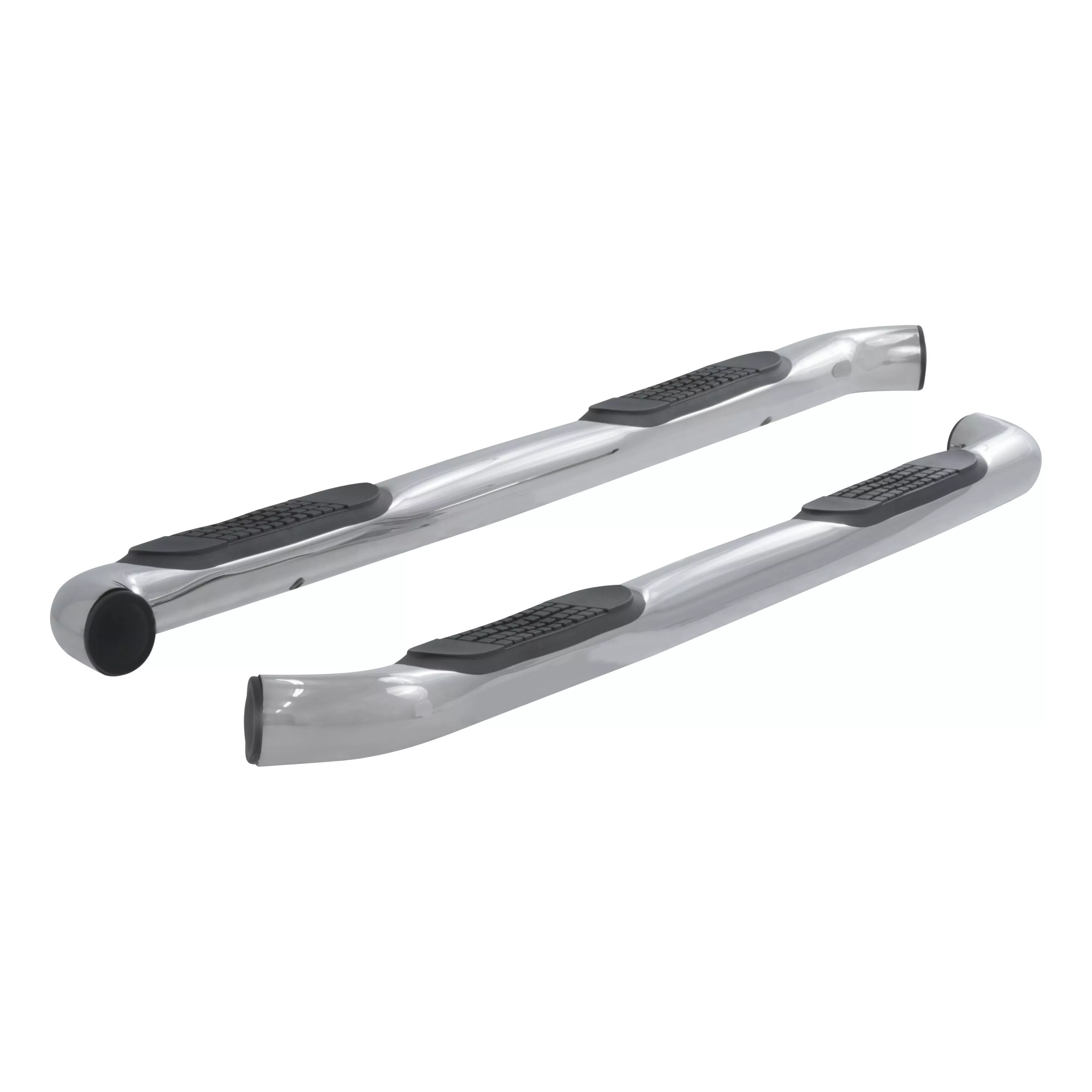 203015-2 - 3-Inch Round Polished Stainless Steel Nerf Bars, No-Drill, Fits Select Ford F-150, Lincoln Mark LT - 2004-2008 Ford F-150