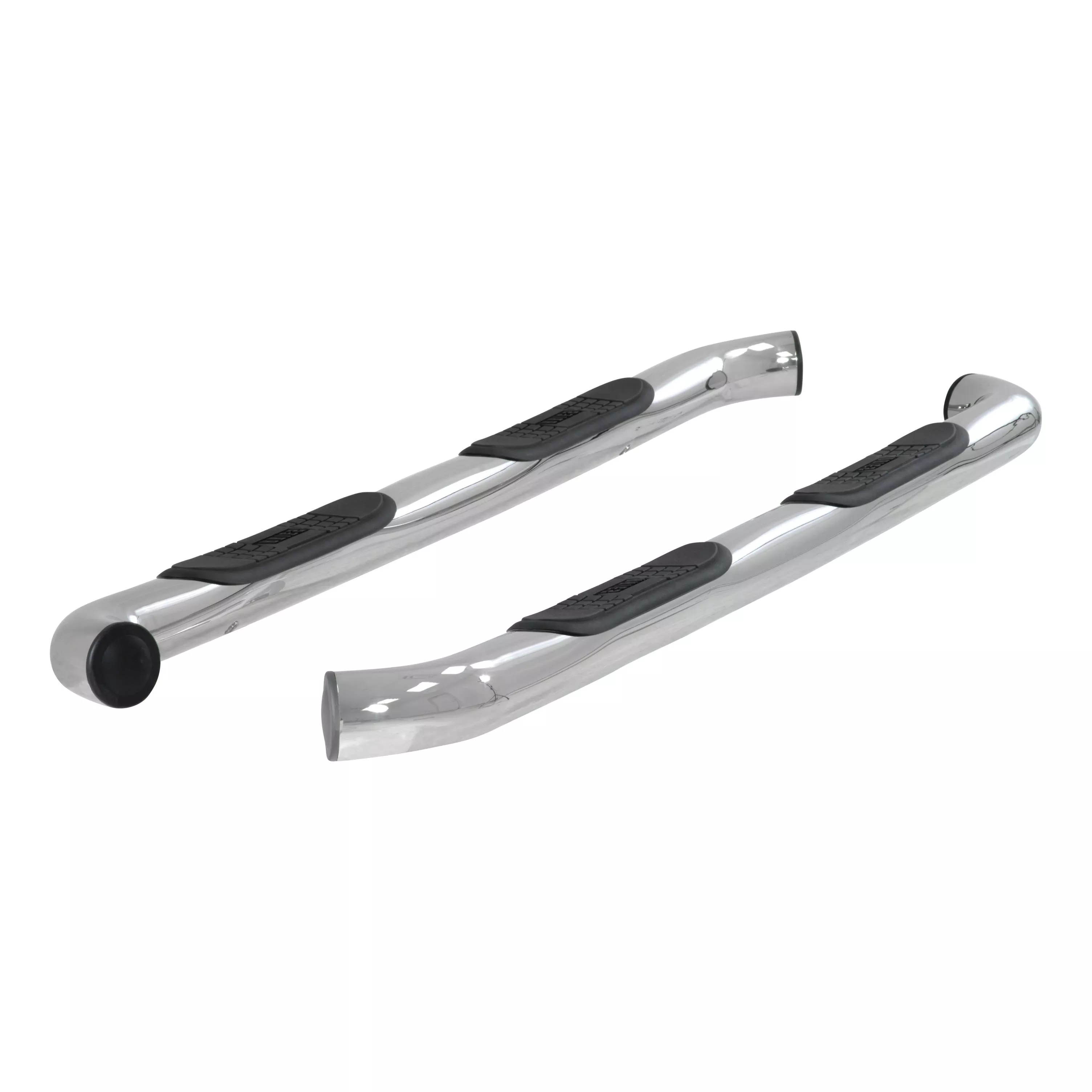 203016-2 - 3-Inch Round Polished Stainless Steel Nerf Bars, No-Drill, Fits Select Ford F-150 - 2004-2014 Ford F-150