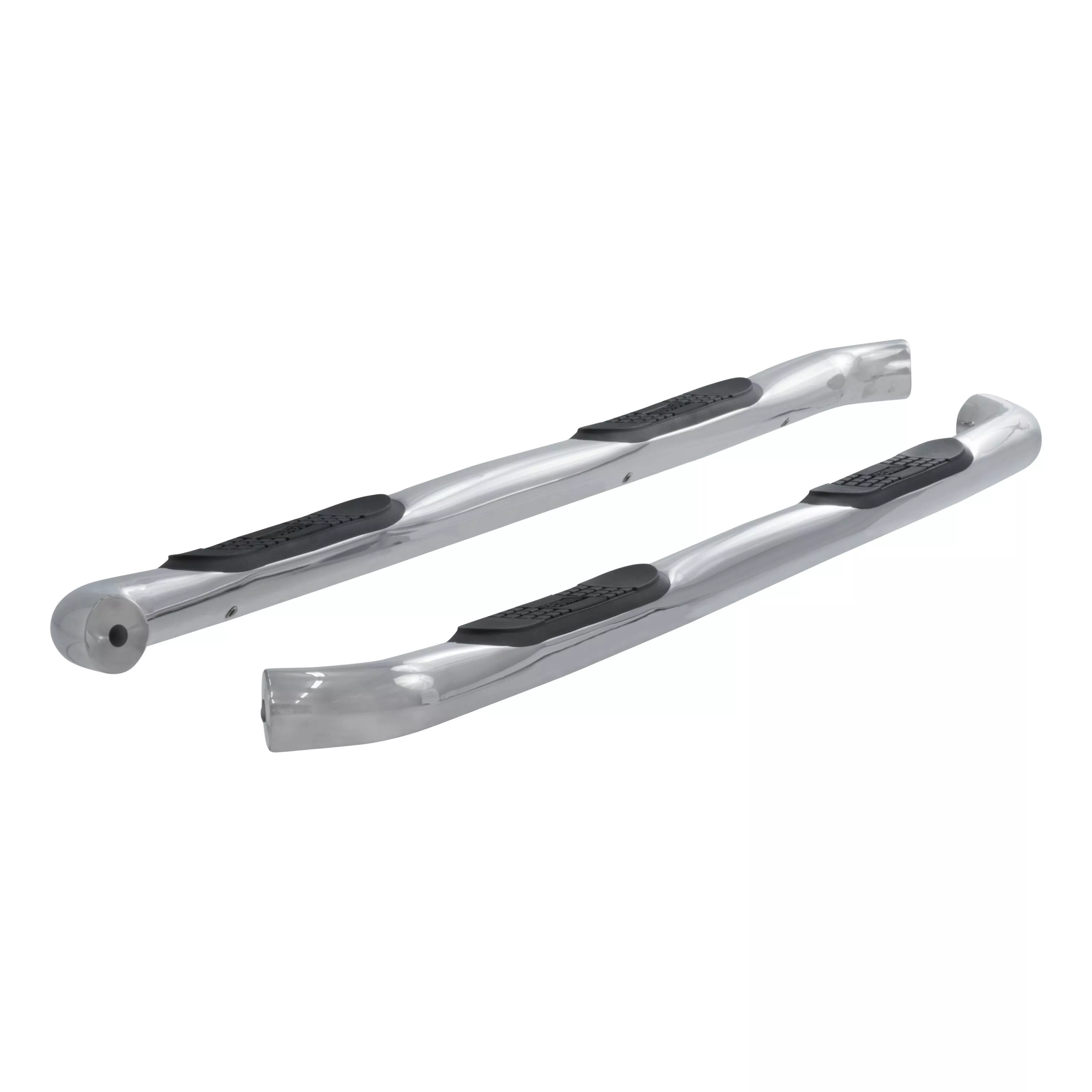 203043-2 - 3-Inch Round Polished Stainless Steel Nerf Bars, No-Drill, Fits Select Ford F-150, Lightning, F-250, F-350, F-450, F-550 Super Duty - 2017-2027 Ford F-250 Super Duty and more